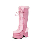 Funky Fur Platform Boots